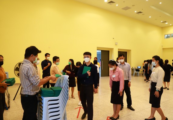 ภาพกิจกรรม  บรรยากาศการฝึกซ้อมพระราชทานปริญญาบัตรประจำปี 2565 กลุ่มย่อย คณะวิทยาศาสตร์และเทคโนโลยีมหาวิทยาลัยราชภัฎกำแพงเพชร