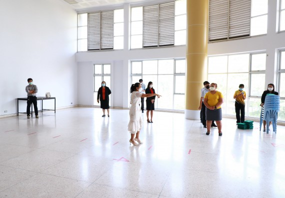 ภาพกิจกรรม  บรรยากาศการฝึกซ้อมพระราชทานปริญญาบัตรประจำปี 2565 กลุ่มย่อย คณะวิทยาศาสตร์และเทคโนโลยีมหาวิทยาลัยราชภัฎกำแพงเพชร