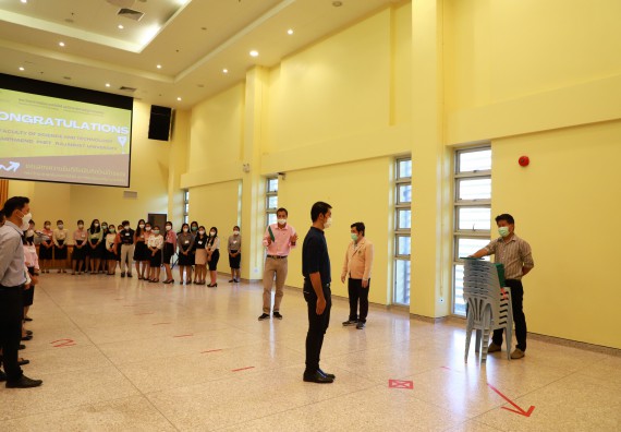 ภาพกิจกรรม  บรรยากาศการฝึกซ้อมพระราชทานปริญญาบัตรประจำปี 2565 กลุ่มย่อย คณะวิทยาศาสตร์และเทคโนโลยีมหาวิทยาลัยราชภัฎกำแพงเพชร