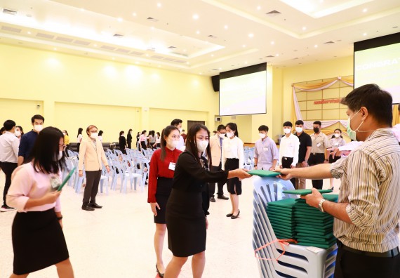 ภาพกิจกรรม  บรรยากาศการฝึกซ้อมพระราชทานปริญญาบัตรประจำปี 2565 กลุ่มย่อย คณะวิทยาศาสตร์และเทคโนโลยีมหาวิทยาลัยราชภัฎกำแพงเพชร