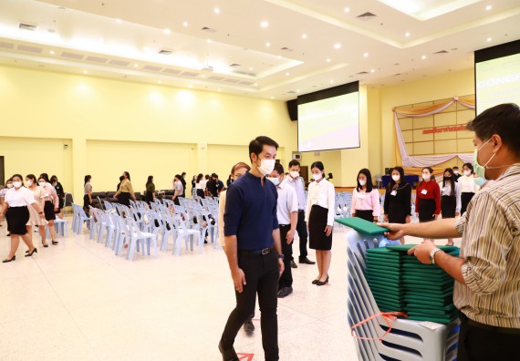 ภาพกิจกรรม  บรรยากาศการฝึกซ้อมพระราชทานปริญญาบัตรประจำปี 2565 กลุ่มย่อย คณะวิทยาศาสตร์และเทคโนโลยีมหาวิทยาลัยราชภัฎกำแพงเพชร