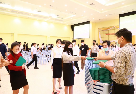 ภาพกิจกรรม  บรรยากาศการฝึกซ้อมพระราชทานปริญญาบัตรประจำปี 2565 กลุ่มย่อย คณะวิทยาศาสตร์และเทคโนโลยีมหาวิทยาลัยราชภัฎกำแพงเพชร