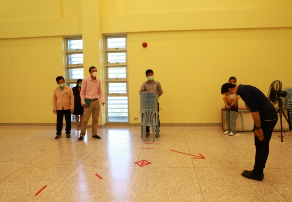 ภาพกิจกรรม  บรรยากาศการฝึกซ้อมพระราชทานปริญญาบัตรประจำปี 2565 กลุ่มย่อย คณะวิทยาศาสตร์และเทคโนโลยีมหาวิทยาลัยราชภัฎกำแพงเพชร