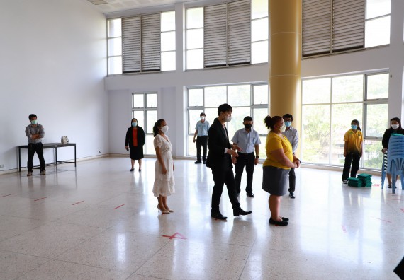 ภาพกิจกรรม  บรรยากาศการฝึกซ้อมพระราชทานปริญญาบัตรประจำปี 2565 กลุ่มย่อย คณะวิทยาศาสตร์และเทคโนโลยีมหาวิทยาลัยราชภัฎกำแพงเพชร