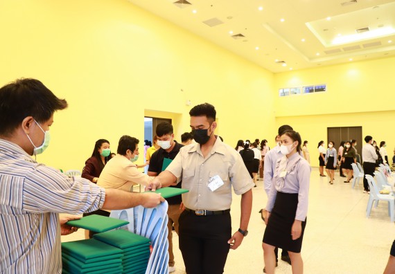 ภาพกิจกรรม  บรรยากาศการฝึกซ้อมพระราชทานปริญญาบัตรประจำปี 2565 กลุ่มย่อย คณะวิทยาศาสตร์และเทคโนโลยีมหาวิทยาลัยราชภัฎกำแพงเพชร