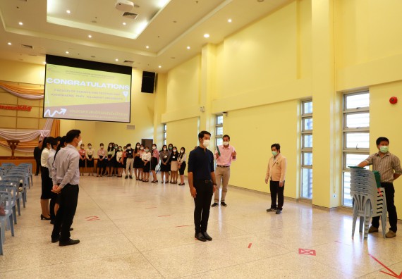 ภาพกิจกรรม  บรรยากาศการฝึกซ้อมพระราชทานปริญญาบัตรประจำปี 2565 กลุ่มย่อย คณะวิทยาศาสตร์และเทคโนโลยีมหาวิทยาลัยราชภัฎกำแพงเพชร