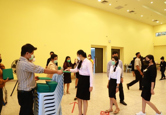 ภาพกิจกรรม  บรรยากาศการฝึกซ้อมพระราชทานปริญญาบัตรประจำปี 2565 กลุ่มย่อย คณะวิทยาศาสตร์และเทคโนโลยีมหาวิทยาลัยราชภัฎกำแพงเพชร