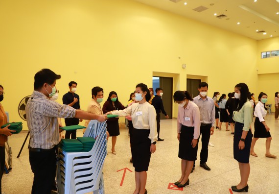 ภาพกิจกรรม  บรรยากาศการฝึกซ้อมพระราชทานปริญญาบัตรประจำปี 2565 กลุ่มย่อย คณะวิทยาศาสตร์และเทคโนโลยีมหาวิทยาลัยราชภัฎกำแพงเพชร