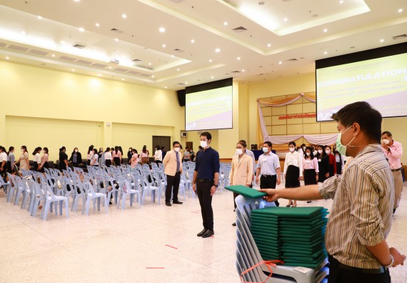 ภาพกิจกรรม  บรรยากาศการฝึกซ้อมพระราชทานปริญญาบัตรประจำปี 2565 กลุ่มย่อย คณะวิทยาศาสตร์และเทคโนโลยีมหาวิทยาลัยราชภัฎกำแพงเพชร