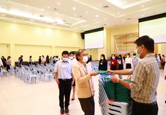 ภาพกิจกรรม  บรรยากาศการฝึกซ้อมพระราชทานปริญญาบัตรประจำปี 2565 กลุ่มย่อย คณะวิทยาศาสตร์และเทคโนโลยีมหาวิทยาลัยราชภัฎกำแพงเพชร