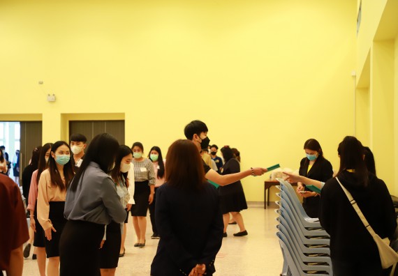 ภาพกิจกรรม  บรรยากาศการฝึกซ้อมพระราชทานปริญญาบัตรประจำปี 2565 กลุ่มย่อย คณะวิทยาศาสตร์และเทคโนโลยีมหาวิทยาลัยราชภัฎกำแพงเพชร