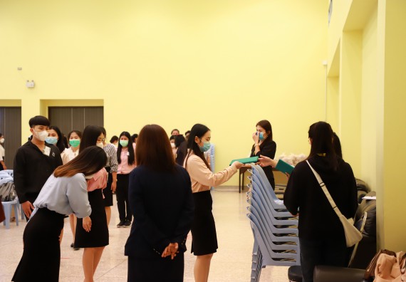 ภาพกิจกรรม  บรรยากาศการฝึกซ้อมพระราชทานปริญญาบัตรประจำปี 2565 กลุ่มย่อย คณะวิทยาศาสตร์และเทคโนโลยีมหาวิทยาลัยราชภัฎกำแพงเพชร