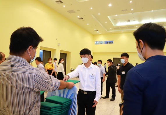 ภาพกิจกรรม  บรรยากาศการฝึกซ้อมพระราชทานปริญญาบัตรประจำปี 2565 กลุ่มย่อย คณะวิทยาศาสตร์และเทคโนโลยีมหาวิทยาลัยราชภัฎกำแพงเพชร