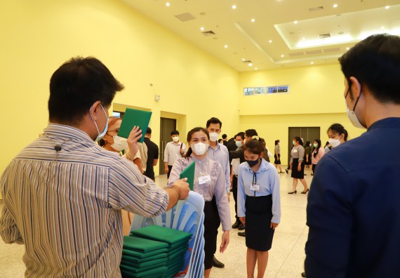 ภาพกิจกรรม  บรรยากาศการฝึกซ้อมพระราชทานปริญญาบัตรประจำปี 2565 กลุ่มย่อย คณะวิทยาศาสตร์และเทคโนโลยีมหาวิทยาลัยราชภัฎกำแพงเพชร