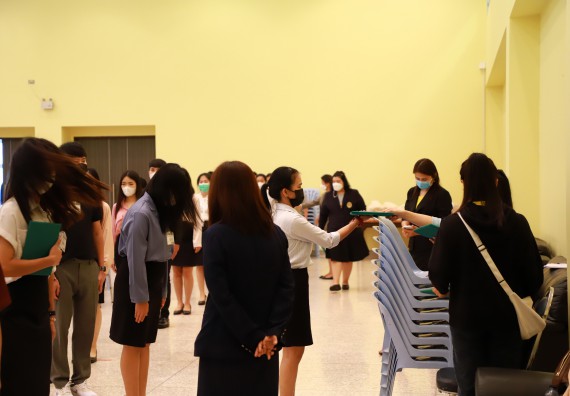 ภาพกิจกรรม  บรรยากาศการฝึกซ้อมพระราชทานปริญญาบัตรประจำปี 2565 กลุ่มย่อย คณะวิทยาศาสตร์และเทคโนโลยีมหาวิทยาลัยราชภัฎกำแพงเพชร