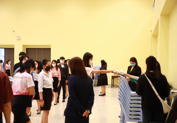 ภาพกิจกรรม  บรรยากาศการฝึกซ้อมพระราชทานปริญญาบัตรประจำปี 2565 กลุ่มย่อย คณะวิทยาศาสตร์และเทคโนโลยีมหาวิทยาลัยราชภัฎกำแพงเพชร