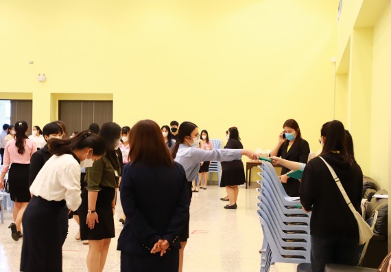 ภาพกิจกรรม  บรรยากาศการฝึกซ้อมพระราชทานปริญญาบัตรประจำปี 2565 กลุ่มย่อย คณะวิทยาศาสตร์และเทคโนโลยีมหาวิทยาลัยราชภัฎกำแพงเพชร