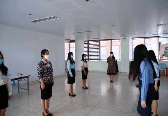 ภาพกิจกรรม  บรรยากาศการฝึกซ้อมพระราชทานปริญญาบัตรประจำปี 2565 กลุ่มย่อย คณะวิทยาศาสตร์และเทคโนโลยีมหาวิทยาลัยราชภัฎกำแพงเพชร