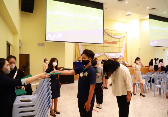 ภาพกิจกรรม  บรรยากาศการฝึกซ้อมพระราชทานปริญญาบัตรประจำปี 2565 กลุ่มย่อย คณะวิทยาศาสตร์และเทคโนโลยีมหาวิทยาลัยราชภัฎกำแพงเพชร