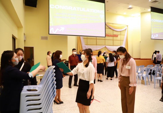 ภาพกิจกรรม  บรรยากาศการฝึกซ้อมพระราชทานปริญญาบัตรประจำปี 2565 กลุ่มย่อย คณะวิทยาศาสตร์และเทคโนโลยีมหาวิทยาลัยราชภัฎกำแพงเพชร