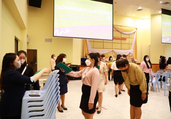 ภาพกิจกรรม  บรรยากาศการฝึกซ้อมพระราชทานปริญญาบัตรประจำปี 2565 กลุ่มย่อย คณะวิทยาศาสตร์และเทคโนโลยีมหาวิทยาลัยราชภัฎกำแพงเพชร