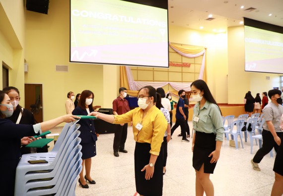 ภาพกิจกรรม  บรรยากาศการฝึกซ้อมพระราชทานปริญญาบัตรประจำปี 2565 กลุ่มย่อย คณะวิทยาศาสตร์และเทคโนโลยีมหาวิทยาลัยราชภัฎกำแพงเพชร