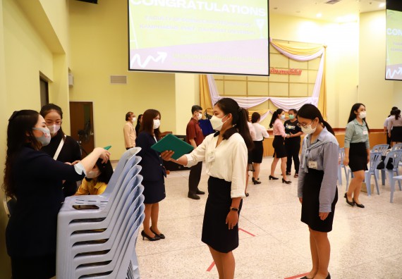 ภาพกิจกรรม  บรรยากาศการฝึกซ้อมพระราชทานปริญญาบัตรประจำปี 2565 กลุ่มย่อย คณะวิทยาศาสตร์และเทคโนโลยีมหาวิทยาลัยราชภัฎกำแพงเพชร