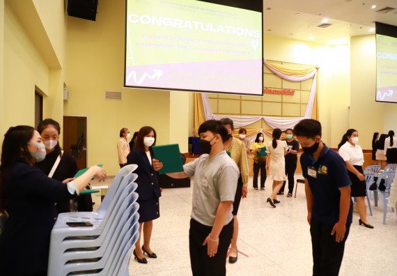 ภาพกิจกรรม  บรรยากาศการฝึกซ้อมพระราชทานปริญญาบัตรประจำปี 2565 กลุ่มย่อย คณะวิทยาศาสตร์และเทคโนโลยีมหาวิทยาลัยราชภัฎกำแพงเพชร