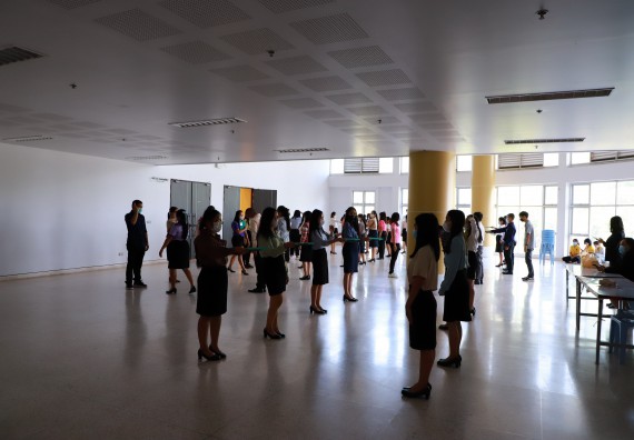 ภาพกิจกรรม  บรรยากาศการฝึกซ้อมพระราชทานปริญญาบัตรประจำปี 2565 กลุ่มย่อย คณะวิทยาศาสตร์และเทคโนโลยีมหาวิทยาลัยราชภัฎกำแพงเพชร