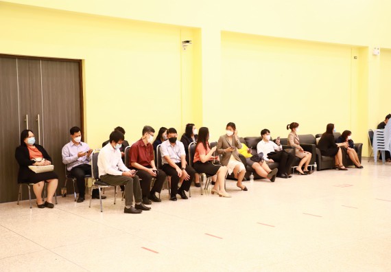 ภาพกิจกรรม  บรรยากาศการฝึกซ้อมพระราชทานปริญญาบัตรประจำปี 2565 กลุ่มย่อย คณะวิทยาศาสตร์และเทคโนโลยีมหาวิทยาลัยราชภัฎกำแพงเพชร