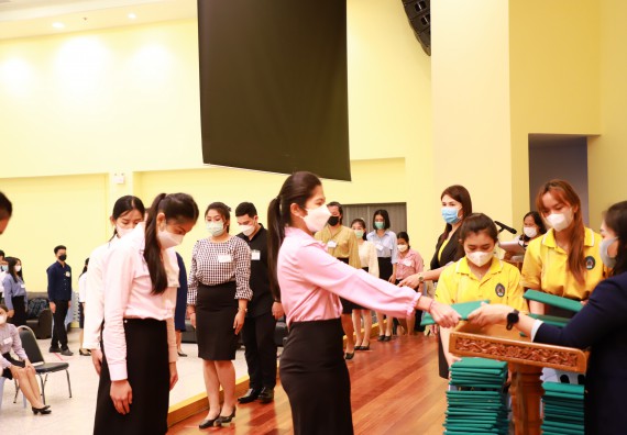 ภาพกิจกรรม  บรรยากาศการฝึกซ้อมพระราชทานปริญญาบัตรประจำปี 2565 กลุ่มย่อย คณะวิทยาศาสตร์และเทคโนโลยีมหาวิทยาลัยราชภัฎกำแพงเพชร