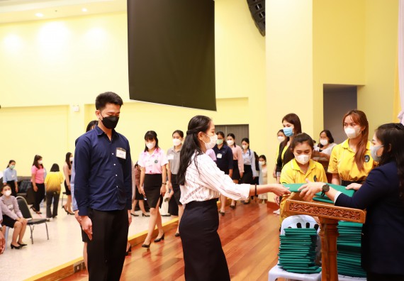 ภาพกิจกรรม  บรรยากาศการฝึกซ้อมพระราชทานปริญญาบัตรประจำปี 2565 กลุ่มย่อย คณะวิทยาศาสตร์และเทคโนโลยีมหาวิทยาลัยราชภัฎกำแพงเพชร