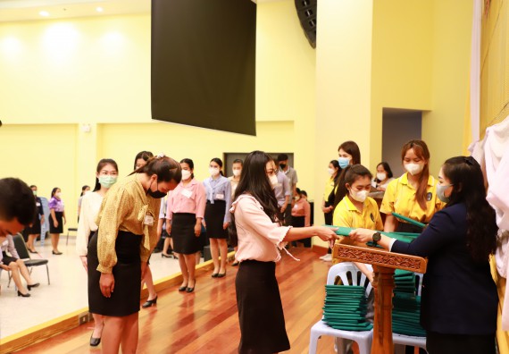 ภาพกิจกรรม  บรรยากาศการฝึกซ้อมพระราชทานปริญญาบัตรประจำปี 2565 กลุ่มย่อย คณะวิทยาศาสตร์และเทคโนโลยีมหาวิทยาลัยราชภัฎกำแพงเพชร