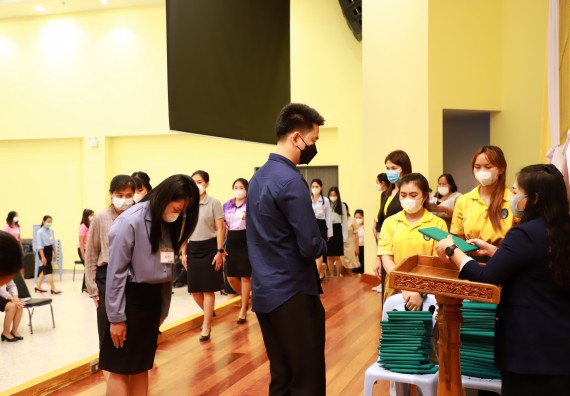 ภาพกิจกรรม  บรรยากาศการฝึกซ้อมพระราชทานปริญญาบัตรประจำปี 2565 กลุ่มย่อย คณะวิทยาศาสตร์และเทคโนโลยีมหาวิทยาลัยราชภัฎกำแพงเพชร