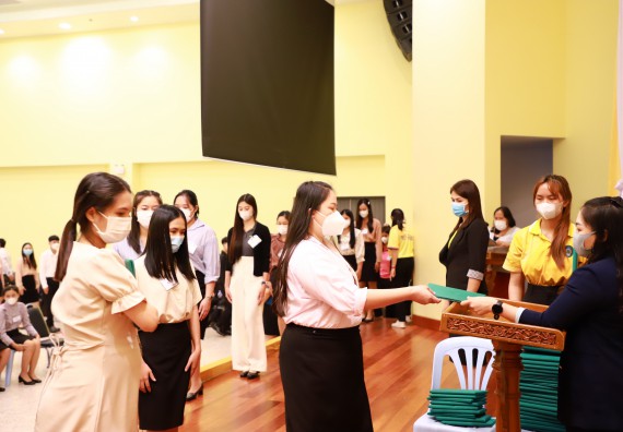 ภาพกิจกรรม  บรรยากาศการฝึกซ้อมพระราชทานปริญญาบัตรประจำปี 2565 กลุ่มย่อย คณะวิทยาศาสตร์และเทคโนโลยีมหาวิทยาลัยราชภัฎกำแพงเพชร