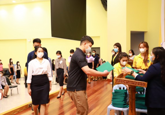 ภาพกิจกรรม  บรรยากาศการฝึกซ้อมพระราชทานปริญญาบัตรประจำปี 2565 กลุ่มย่อย คณะวิทยาศาสตร์และเทคโนโลยีมหาวิทยาลัยราชภัฎกำแพงเพชร