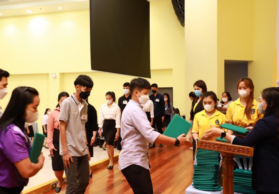 ภาพกิจกรรม  บรรยากาศการฝึกซ้อมพระราชทานปริญญาบัตรประจำปี 2565 กลุ่มย่อย คณะวิทยาศาสตร์และเทคโนโลยีมหาวิทยาลัยราชภัฎกำแพงเพชร