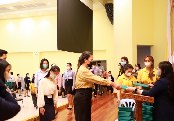 ภาพกิจกรรม  บรรยากาศการฝึกซ้อมพระราชทานปริญญาบัตรประจำปี 2565 กลุ่มย่อย คณะวิทยาศาสตร์และเทคโนโลยีมหาวิทยาลัยราชภัฎกำแพงเพชร