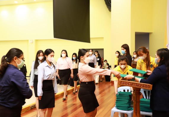 ภาพกิจกรรม  บรรยากาศการฝึกซ้อมพระราชทานปริญญาบัตรประจำปี 2565 กลุ่มย่อย คณะวิทยาศาสตร์และเทคโนโลยีมหาวิทยาลัยราชภัฎกำแพงเพชร