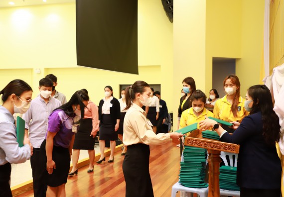 ภาพกิจกรรม  บรรยากาศการฝึกซ้อมพระราชทานปริญญาบัตรประจำปี 2565 กลุ่มย่อย คณะวิทยาศาสตร์และเทคโนโลยีมหาวิทยาลัยราชภัฎกำแพงเพชร