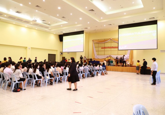 ภาพกิจกรรม  บรรยากาศการฝึกซ้อมพระราชทานปริญญาบัตรประจำปี 2565 กลุ่มย่อย คณะวิทยาศาสตร์และเทคโนโลยีมหาวิทยาลัยราชภัฎกำแพงเพชร