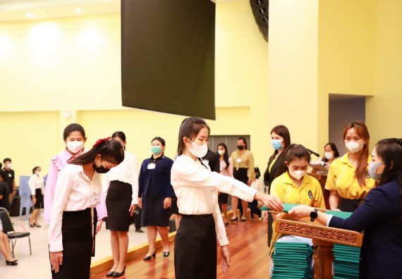 ภาพกิจกรรม  บรรยากาศการฝึกซ้อมพระราชทานปริญญาบัตรประจำปี 2565 กลุ่มย่อย คณะวิทยาศาสตร์และเทคโนโลยีมหาวิทยาลัยราชภัฎกำแพงเพชร