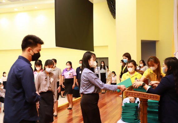 ภาพกิจกรรม  บรรยากาศการฝึกซ้อมพระราชทานปริญญาบัตรประจำปี 2565 กลุ่มย่อย คณะวิทยาศาสตร์และเทคโนโลยีมหาวิทยาลัยราชภัฎกำแพงเพชร