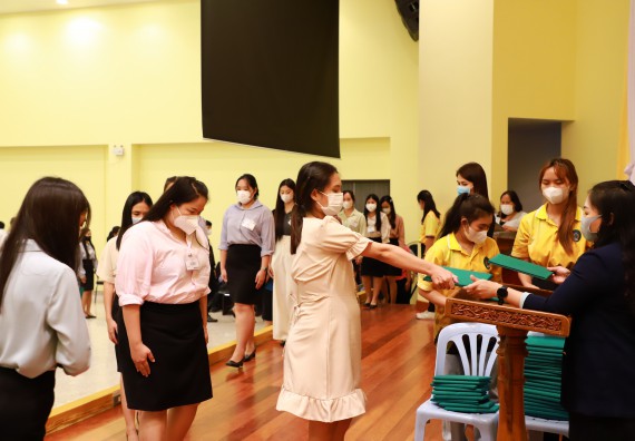 ภาพกิจกรรม  บรรยากาศการฝึกซ้อมพระราชทานปริญญาบัตรประจำปี 2565 กลุ่มย่อย คณะวิทยาศาสตร์และเทคโนโลยีมหาวิทยาลัยราชภัฎกำแพงเพชร