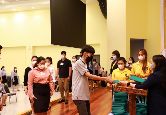 ภาพกิจกรรม  บรรยากาศการฝึกซ้อมพระราชทานปริญญาบัตรประจำปี 2565 กลุ่มย่อย คณะวิทยาศาสตร์และเทคโนโลยีมหาวิทยาลัยราชภัฎกำแพงเพชร