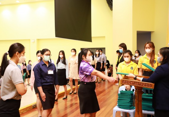 ภาพกิจกรรม  บรรยากาศการฝึกซ้อมพระราชทานปริญญาบัตรประจำปี 2565 กลุ่มย่อย คณะวิทยาศาสตร์และเทคโนโลยีมหาวิทยาลัยราชภัฎกำแพงเพชร