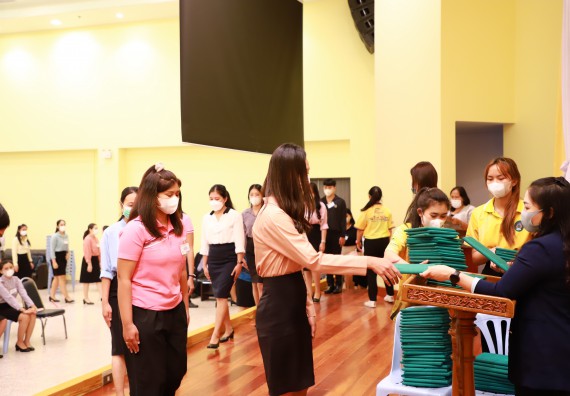 ภาพกิจกรรม  บรรยากาศการฝึกซ้อมพระราชทานปริญญาบัตรประจำปี 2565 กลุ่มย่อย คณะวิทยาศาสตร์และเทคโนโลยีมหาวิทยาลัยราชภัฎกำแพงเพชร