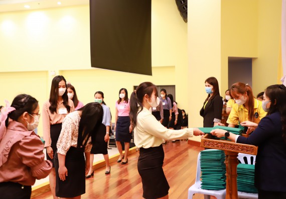 ภาพกิจกรรม  บรรยากาศการฝึกซ้อมพระราชทานปริญญาบัตรประจำปี 2565 กลุ่มย่อย คณะวิทยาศาสตร์และเทคโนโลยีมหาวิทยาลัยราชภัฎกำแพงเพชร