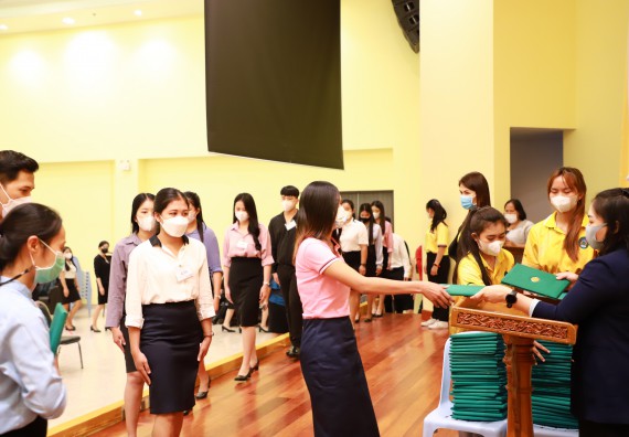 ภาพกิจกรรม  บรรยากาศการฝึกซ้อมพระราชทานปริญญาบัตรประจำปี 2565 กลุ่มย่อย คณะวิทยาศาสตร์และเทคโนโลยีมหาวิทยาลัยราชภัฎกำแพงเพชร