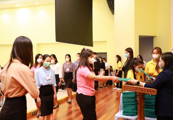 ภาพกิจกรรม  บรรยากาศการฝึกซ้อมพระราชทานปริญญาบัตรประจำปี 2565 กลุ่มย่อย คณะวิทยาศาสตร์และเทคโนโลยีมหาวิทยาลัยราชภัฎกำแพงเพชร